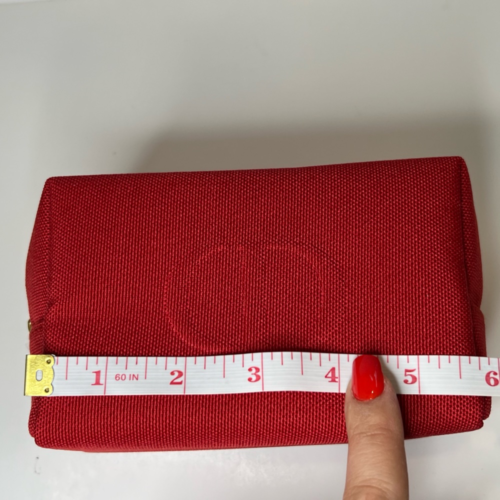Dior Red Beauty Pouch Cosmetic Organizer Makeup - Picture 5 of 7